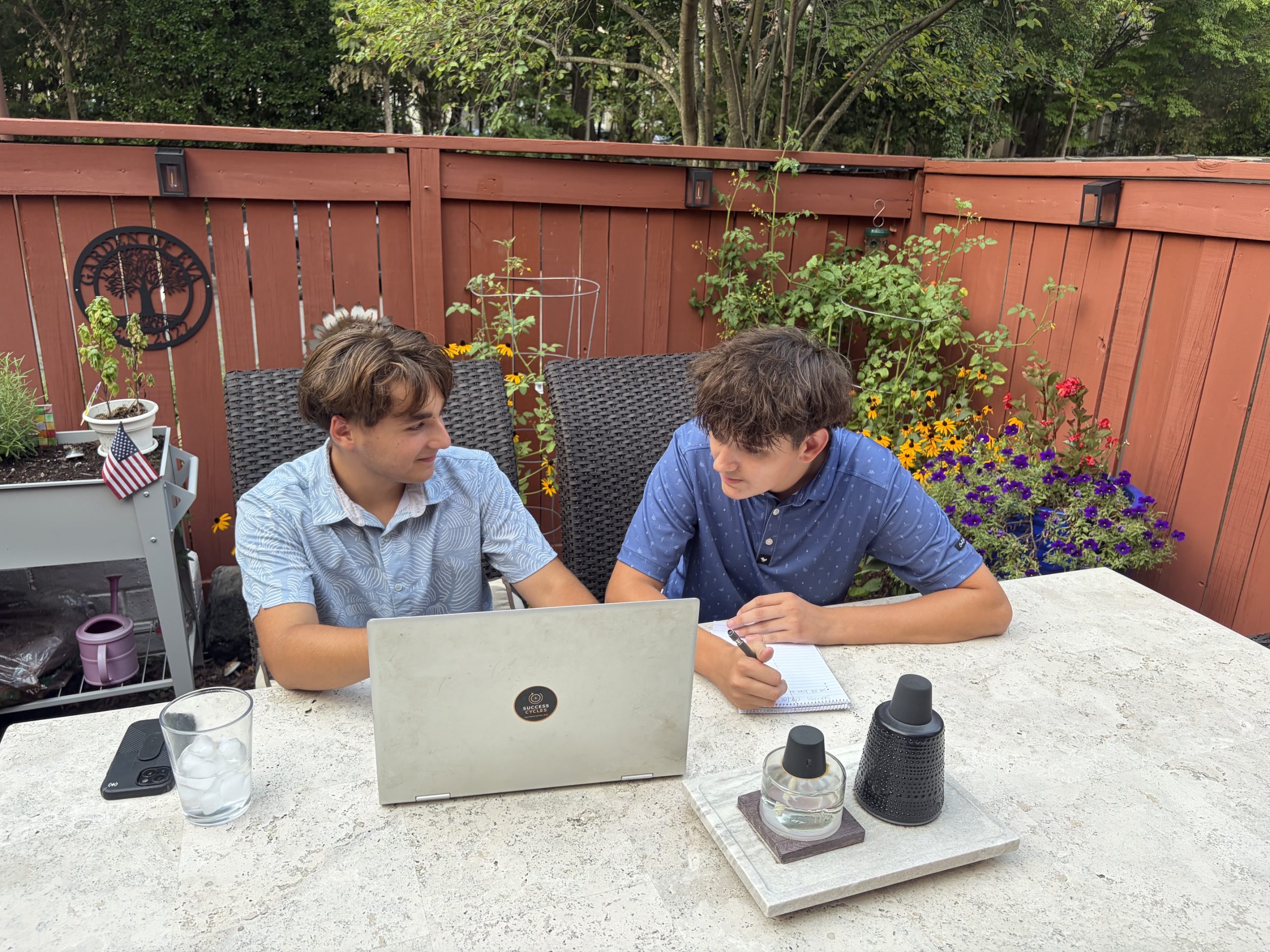 Chayton Everett and Isaac Castelda planning Success Cycles